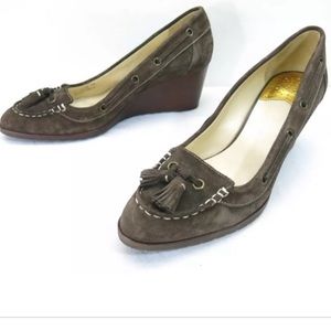 Cole Haan Brown wedge loafers 10